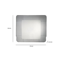 Fexo Wall Mirror, 45 Inch Mercury Glass Silver Frame, Hand Forged Iron -BM334604