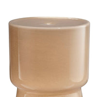 Hery Garden Side Table Stool, Hourglass, Glossy Brown Soda Lime Glass -BM334612