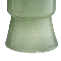 Hery Garden Side Table Stool, Hourglass, Glossy Green Soda Lime Glass -BM334613