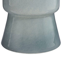 Hery Garden Side Table Stool, Hourglass, Glossy Blue Soda Lime Glass -BM334614