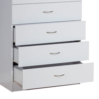 Rex Tall Dresser Chest, 5 Drawers with 1 Locking, Modern White -BM334628