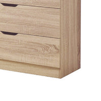 Vily Tall Dresser Chest, 5 Drawers Cutout Handles, Weathered White -BM334632
