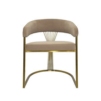 Yuki Dining Chair, Curved Gray Velvet Backrest, Silver Cantilever Base -BM334640
