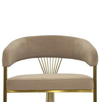 Yuki Dining Chair, Curved Gray Velvet Backrest, Silver Cantilever Base -BM334640