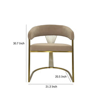 Yuki Dining Chair, Curved Gray Velvet Backrest, Silver Cantilever Base -BM334640