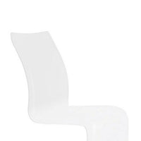Nomo Set of 2 Dining Chair, Modern Cantilever Legs, White Faux Leather -BM334652