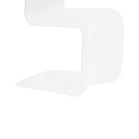 Nomo Set of 2 Dining Chair, Modern Cantilever Legs, White Faux Leather -BM334652