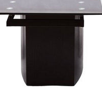 Dining Chair Set of 2, Padded Seat and Backrest, Black Faux Leather -BM334653