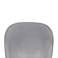Dining Chair Set of 2, Classic Gray Fabric with Sleek Black Metal Legs -BM334662