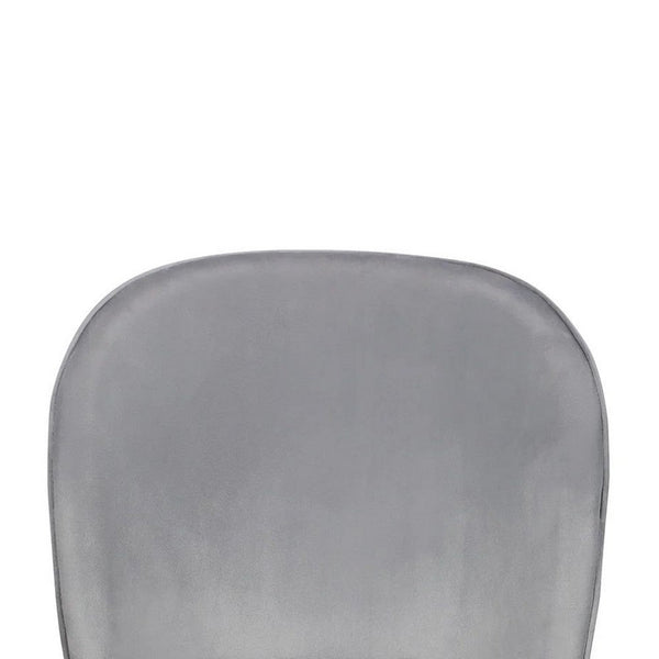 Dining Chair Set of 2, Classic Gray Fabric with Sleek Black Metal Legs -BM334662