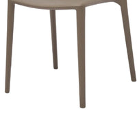 Womu Outdoor Side Chair Set of 4, Brown Finish, Open Slatted Backrest -BM334668