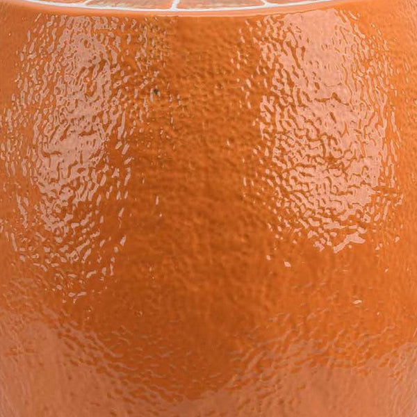 Accent Plant Stand, Orange Slice Themed Textured Design, 17 Inch Top -BM334789