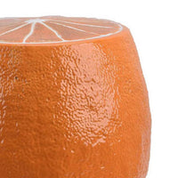 Accent Plant Stand, Orange Slice Themed Textured Design, 17 Inch Top -BM334789