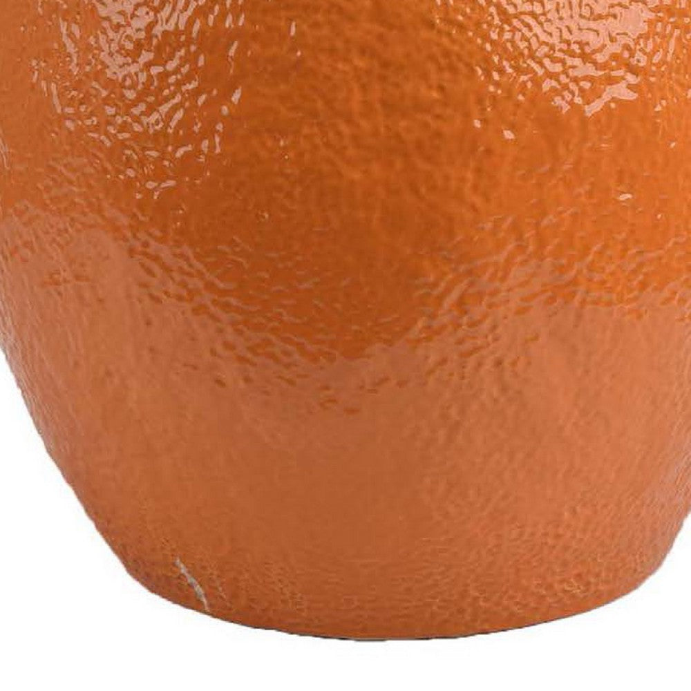 Accent Plant Stand, Orange Slice Themed Textured Design, 17 Inch Top -BM334789