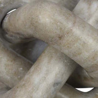 Goi Decorative Knot Statuette, Modern Geometric Beige Marble 8 Inch -BM334792