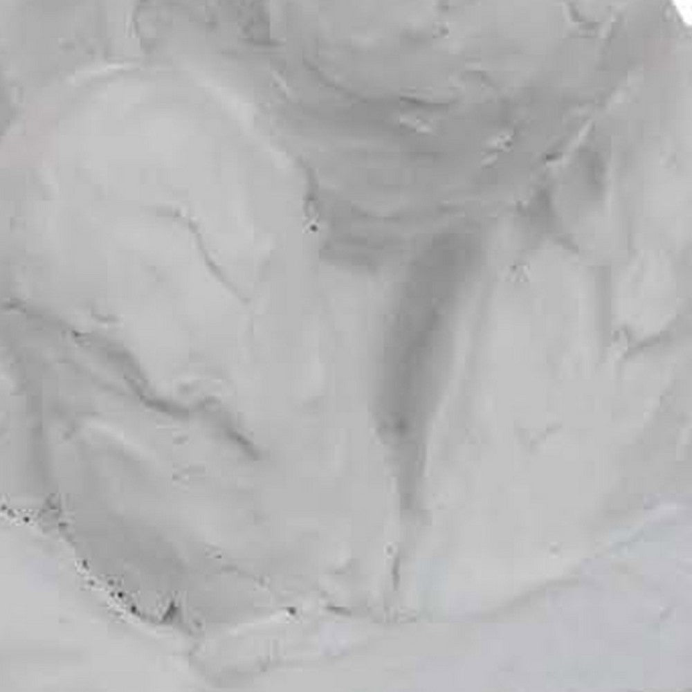 Roy Abstract Contemplative Man Figurine, White Resin Art 15 Inch -BM334798