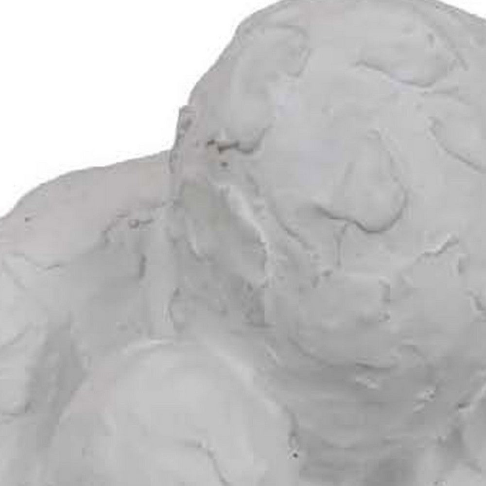 Roy Abstract Contemplative Man Figurine, White Resin Art 15 Inch -BM334798