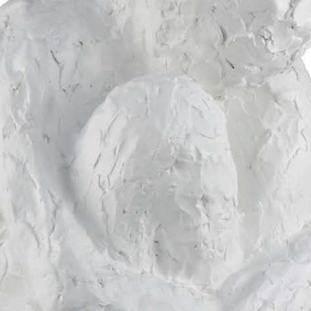 Roy Abstract Contemplative Man Figurine, White Resin Art, 27 Inch -BM334799