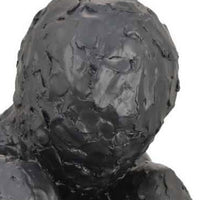 Roy Abstract Contemplative Man Figurine, Black Resin Art, 27 Inch -BM334801
