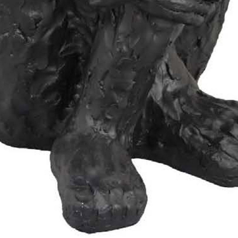 Roy Abstract Contemplative Man Figurine, Black Resin Art, 27 Inch -BM334801