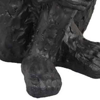 Roy Abstract Contemplative Man Figurine, Black Resin Art, 27 Inch -BM334801