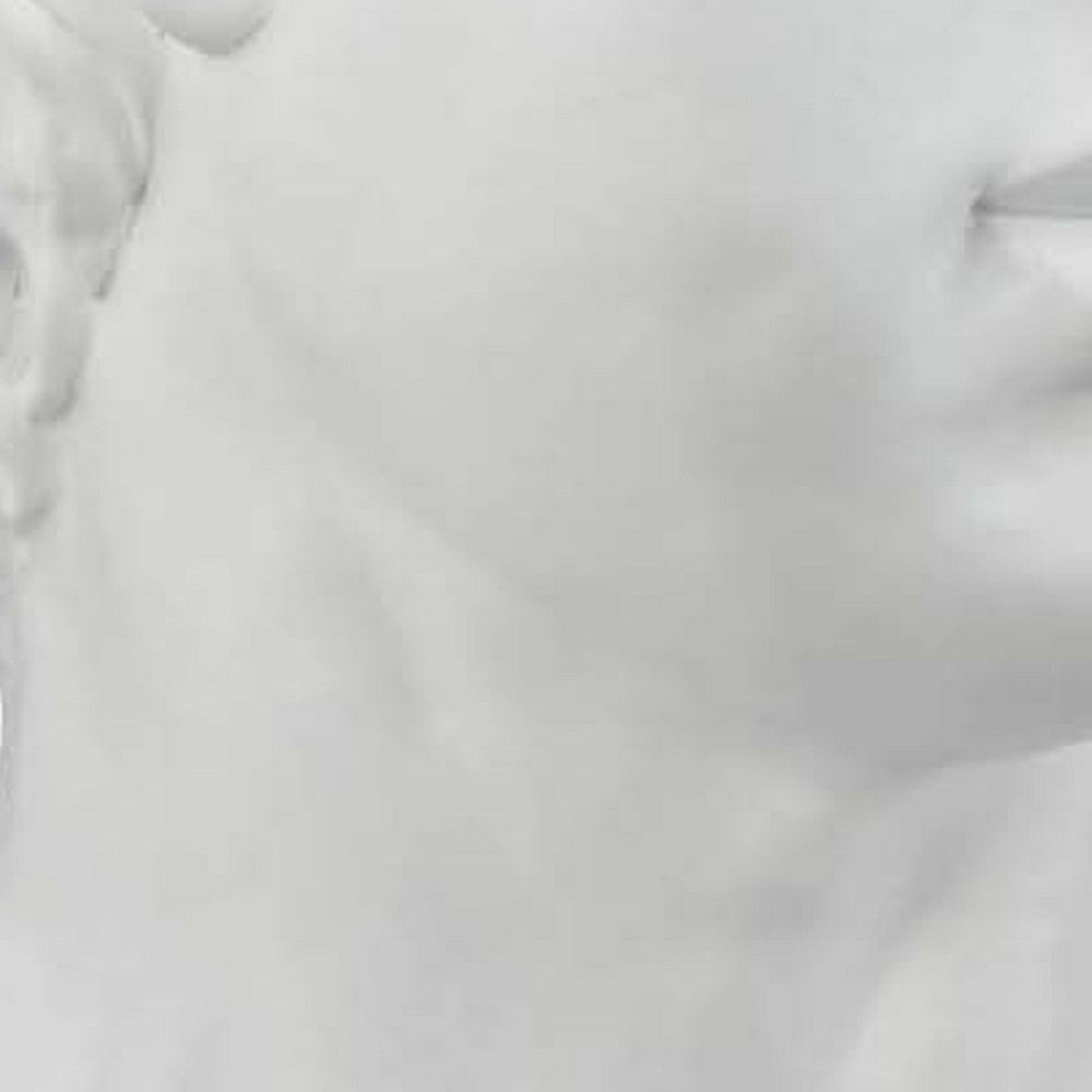 Kylz Decor Head Garden Planter, 23 Inch, Wide Open Top, White Resin -BM334807