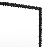 Perz Floor Mirror, 72 Inch, Rectangular Shaped Black Beaded Wood Frame -BM334812