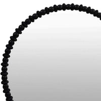 Perz Wall Mirror, 36 Inch Round with Black Beaded Wood Frame -BM334813