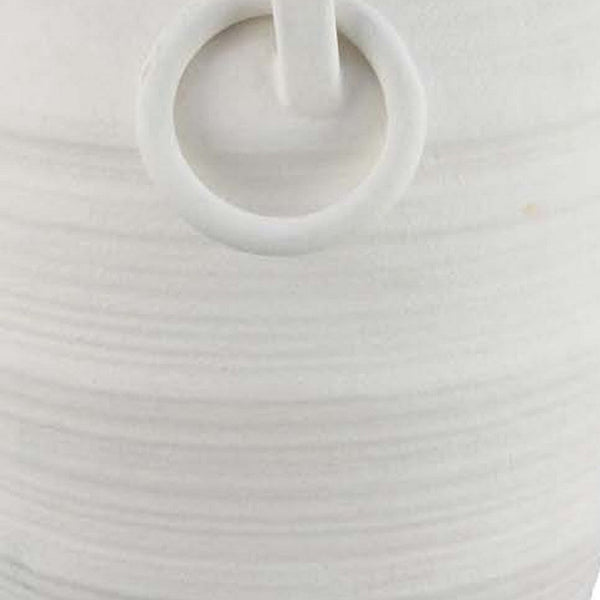 Rosianna Decorative Antique Style Flower Vase, 16 Inch White Ceramic -BM334827