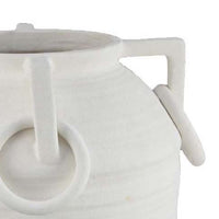 Rosianna Decorative Antique Style Flower Vase, 16 Inch White Ceramic -BM334827