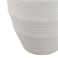 Rosianna Decorative Antique Style Flower Vase, 16 Inch White Ceramic -BM334827
