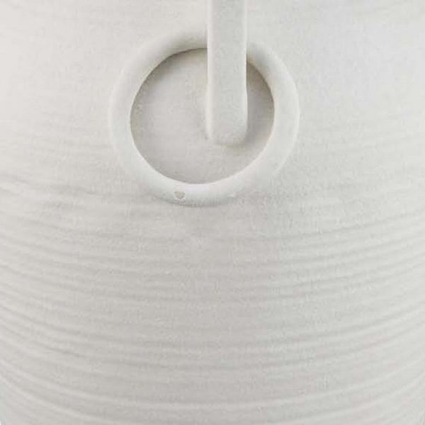 Rosianna Decorative Antique Style Flower Vase, 15 Inch White Ceramic -BM334828
