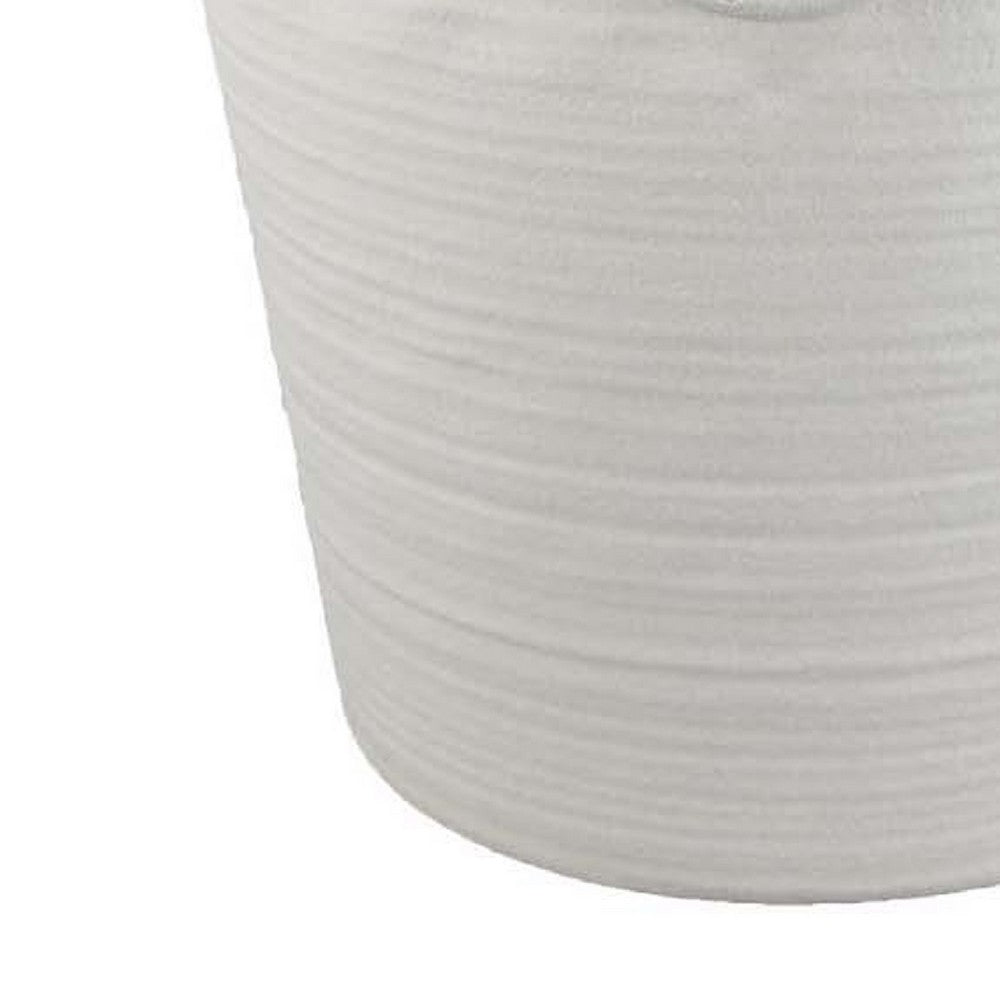 Rosianna Decorative Antique Style Flower Vase, 15 Inch White Ceramic -BM334828