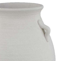 Dero Decorative Flower Vase, Antique Style, White Ceramic, 15 Inch -BM334830