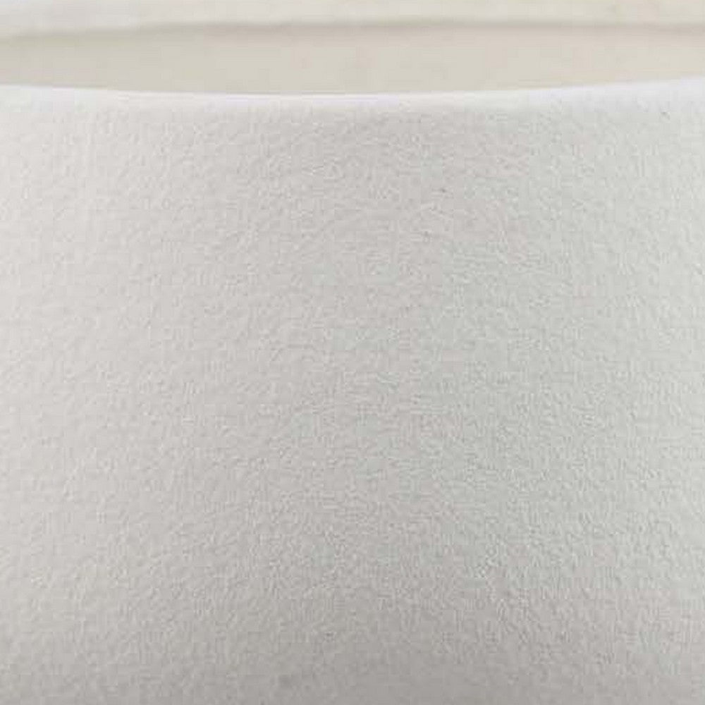 Accent Bowl Planter, Round Pedestal Base, Modern White Ceramic 12 Inch -BM334834