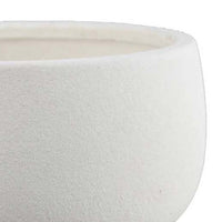 Accent Bowl Planter, Round Pedestal Base, Modern White Ceramic 12 Inch -BM334834