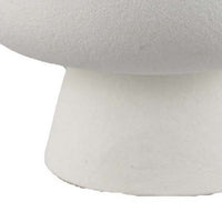 Accent Bowl Planter, Round Pedestal Base, Modern White Ceramic 12 Inch -BM334834