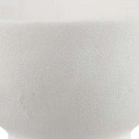 Decorative Bowl Planter, 2 Round Handles, Modern White Ceramic 14 Inch -BM334835