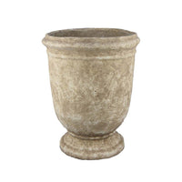 Decorative Planter Pot, Vintage Stone Textured Tan Terracotta 20 Inch -BM334841
