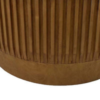 Modern Storage Coffee Table, 31 Inch Round Lift Top, Dark Brown Wood -BM334843