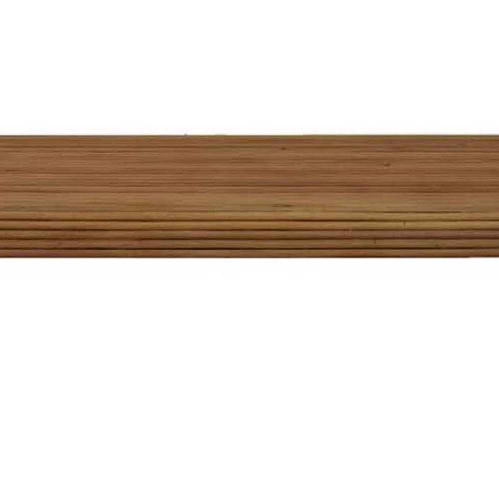 Sofa Console Table, Smooth Waterfall Curved Edges, Brown Wood 47 Inch -BM334847