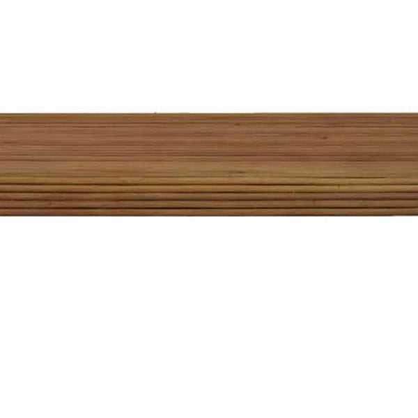 Sofa Console Table, Smooth Waterfall Curved Edges, Brown Wood 47 Inch -BM334847