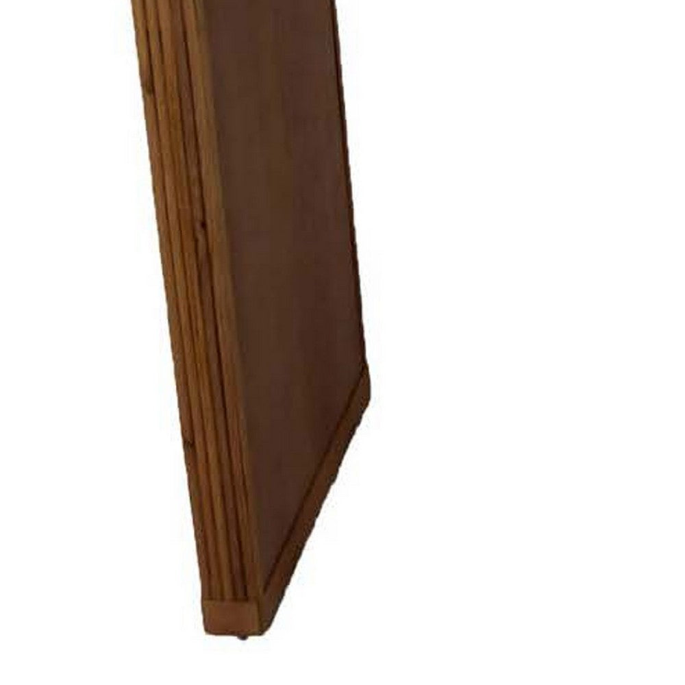 Sofa Console Table, Smooth Waterfall Curved Edges, Brown Wood 47 Inch -BM334847