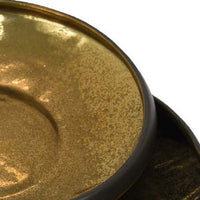 Rema Decorative Tabletop Bowls Set of 2, Modern Gold and Black Ceramic -BM334848