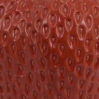 Kema Decorative Flower Vase, Strawberry Accent, 15 Inch Red Ceramic -BM334852