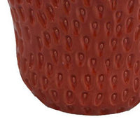 Kema Decorative Flower Vase, Strawberry Accent, 15 Inch Red Ceramic -BM334852