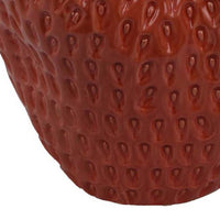 Kema Decorative Flower Vase, Strawberry Accent, 13 Inch Red Ceramic -BM334853