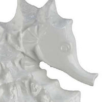 Accent Table Decoration, Dual Seahorse Design, 24 Inch White Ceramic -BM334866