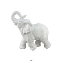 Accent Table Decoration, Elephant Design, 18 Inch White Ceramic Body -BM334867