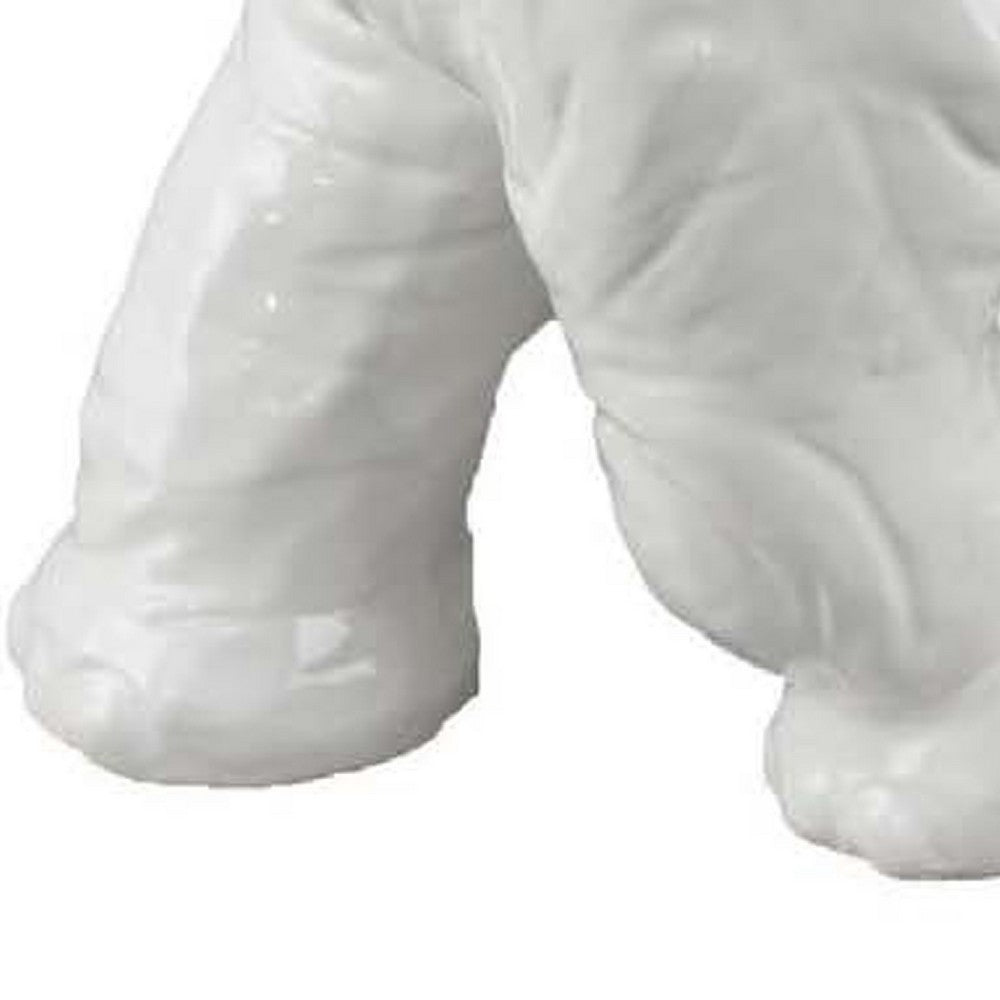 Accent Table Decoration, Elephant Design, 18 Inch White Ceramic Body -BM334867